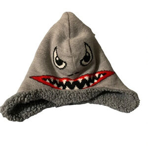 Arizona toddler shark beanie lined with fleece